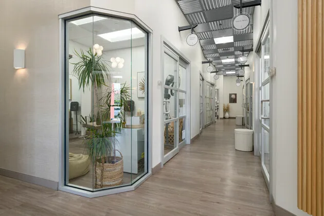 Interior hallway at the Solana Beach clinic
